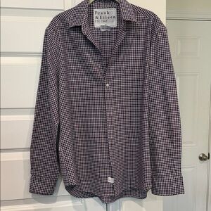 Frank & Eileen Women’s Navy, Red and White Gingham Shirt